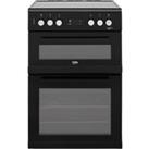 Beko KDC653K 60cm Electric Cooker with Ceramic Hob - Black - A/A Rated, Black
