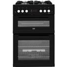 Beko KDG653K 60cm Freestanding Gas Cooker with Full Width Gas Grill - Black - A+/A Rated, Black