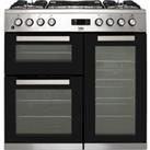 Beko KDVF90X 90cm Dual Fuel Range Cooker - Stainless Steel - A/A Rated, Stainless Steel