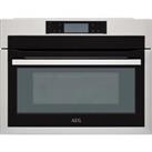 AEG CombiQuick KME761080M Built In Compact Electric Single Oven - Stainless Steel, Stainless Steel