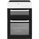 Beko KTC611W 60cm Electric Cooker with Ceramic Hob - White - A Rated, White