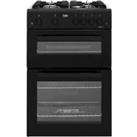 Beko KTG611K 60cm Freestanding Gas Cooker with Full Width Gas Grill - Black - A+ Rated, Black
