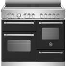 Bertazzoni Master Series MAS105I3ENEC Electric Range Cooker with Induction Hob - Black - A/A Rated, Black