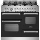 Bertazzoni Master Series MAS106L3ENEC Dual Fuel Range Cooker - Nero - A/A Rated, Black