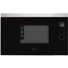 AEG MBB1756SEM 37cm tall, 59cm wide, Built In Compact Microwave - Stainless Steel, Stainless Steel