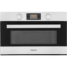 Hotpoint Class 3 MD344IXH 38cm tall, 60cm wide, Built In Compact Microwave - Stainless Steel, Stainl