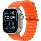 Apple Watch Ultra 2, 49mm, Titanium Case, GPS + Cellular [2023] - Orange Ocean Band, Orange