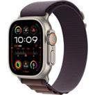 Apple Watch Ultra 2, 49mm, Titanium Case, GPS + Cellular [2023] - Indigo Alpine Loop - Large, Purple