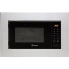 Indesit MWI120GXUK 39cm tall, 59cm wide, Built In Compact Microwave - Stainless Steel, Stainless Ste