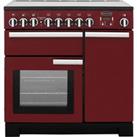 Rangemaster Professional Deluxe PDL90EICY/C 90cm Electric Range Cooker with Induction Hob - Cranberr
