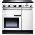 Rangemaster Professional Deluxe PDL90EIWH/C 90cm Electric Range Cooker with Induction Hob - White / 