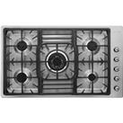 Smeg PGF95-4 87cm Gas Hob - Stainless Steel, Stainless Steel