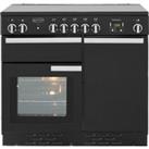 Rangemaster Professional Plus PROP100EIGB/C 100cm Electric Range Cooker with Induction Hob - Black - A/A Rated, Black