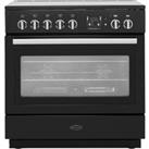 Rangemaster Professional Plus FX PROP90FXEIGB/C 90cm Electric Range Cooker with Induction Hob - Black - A Rated, Black