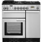 Rangemaster Professional Plus PROP90NGFSS/C 90cm Gas Range Cooker with Electric Fan Oven - Stainless Steel - A+/A Rated, Stainless Steel