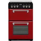Stoves Mini Range RICHMOND550E 55cm Electric Cooker with Ceramic Hob - Jalapeno - A/A Rated, Red