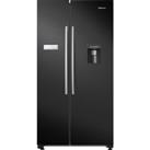 Hisense RS741N4WBE Non-Plumbed Total No Frost American Fridge Freezer - Black - E Rated, Black