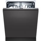 NEFF N30 S153HAX02G Wifi Connected Fully Integrated Standard Dishwasher - Stainless Steel Control Panel with Fixed Door Fixing Kit - D Rated, Stainless Steel