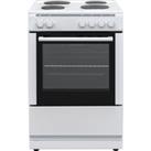 Electra SE60W/1 60cm Electric Cooker with Solid Plate Hob - White - A Rated, White