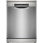 Bosch Series 4 SMS4EMI06G Wifi Connected Standard Dishwasher - Silver Inox - B Rated, Silver Inox