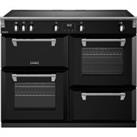 Stoves Richmond Deluxe ST DX RICH D1100Ei ZLS BK 100cm Electric Range Cooker with Induction Hob - Black - A Rated, Black