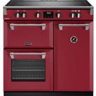 Stoves Richmond Deluxe ST DX RICH D900Ei TCH CRE Electric Range Cooker with Induction Hob - Chilli R