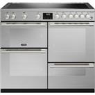 Stoves Sterling Deluxe ST DX STER D1000Ei RTY SS 100cm Electric Range Cooker with Induction Hob - Stainless Steel - A/A/A Rated, Stainless Steel