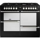 Stoves Sterling Deluxe ST DX STER D1100DF BK 110cm Dual Fuel Range Cooker - Black - A/A/A Rated, Black