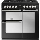 Stoves Sterling Deluxe ST DX STER D900DF BK 90cm Dual Fuel Range Cooker - Black - A/A/A Rated, Black