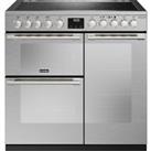 Stoves Sterling Deluxe ST DX STER D900Ei RTY SS 90cm Electric Range Cooker with Induction Hob - Stai