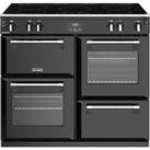 Stoves Richmond ST RICH S1000Ei MK22 BK 100cm Electric Range Cooker with Induction Hob - Black - A Rated, Black