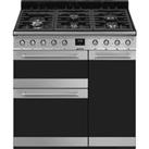 Smeg Symphony SY93-1 Dual Fuel Range Cooker - Stainless Steel - A/B Rated, Stainless Steel