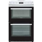 Zanussi ZCG43250WA 55cm Freestanding Gas Cooker with Full Width Electric Grill - White - A/A Rated, 