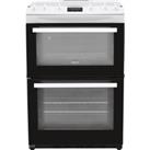 Zanussi ZCG63260WE Freestanding Gas Cooker with Full Width Electric Grill - White - A/A Rated, White