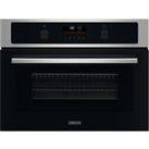 Zanussi ZVENM7XN Built In Compact Electric Single Oven with Microwave Function - Black / Stainless S