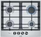 Bosch PCP6A5B90 Cast Iron Support Gas Hob - S/Steel