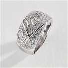 Revere Sterling Silver Cubic Zirconia Love Ring - O
