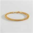 Revere Gold Plated Silver Double Curb Chain Bracelet