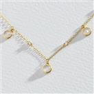 Revere Gold Plated Silver Moonstone Cubic Zirconia Necklace