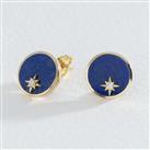Revere Gold Plated Silver Cubic Zirconia Stud Earrings