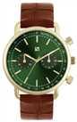 Spirit Men's Brown Strap Green Dial Watch