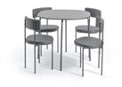 Habitat Jayla Metal Dining Table & 4 Grey Chairs
