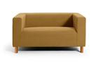 Argos Home Moda Small Velvet 2 Seater Sofa - Mustard