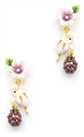 Bill Skinner Gold Plated Blackberry and Mouse Drop Earrings