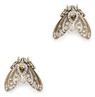 Bill Skinner 18ct Gold Plated Moth Pearl Stud Earrings