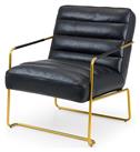 Julian Bowen Giorgio Faux Leather Accent Chair - Black