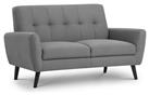 Julian Bowen Monza Fabric 2 Seater Sofa - Grey