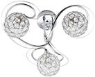BHS Orchid Glass Flush to Ceiling Light - Silver