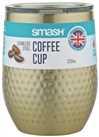 Smash Hammered Gold Stainless Steel Coffee Cup - 375 ml