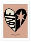 East End Prints Graphic Heart Unframed Wall Print - A3